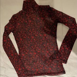 Maje Mesh Turtle neck shirt.